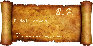Budai Hermia névjegykártya